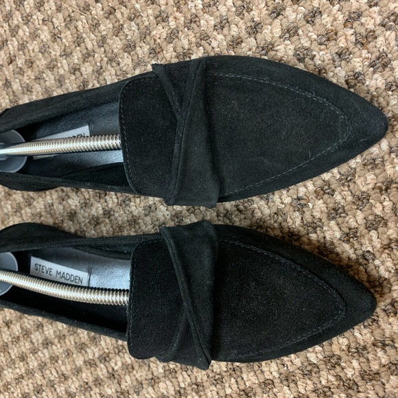 Steve Madden Black Suede Woman’s Slip on - Picture 1 of 5